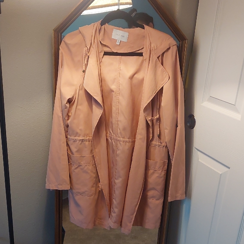 Love Tree Blush Trench Coat